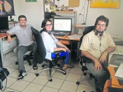 Tonatiuh Moreno, Marisol Aranda y Ruy Fernando Estrada son integrantes de Haini Estudio.  /