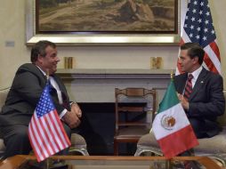 Enrique Peña Nieto (d) y Chris Christie (i) durante su encuentro. NTX /