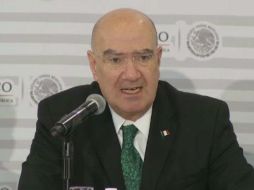 El titular de la Secretaría de Medio Ambiente y Recursos Naturales (Semarnat), Juan José Guerra, en conferencia de prensa. ESPECIAL /