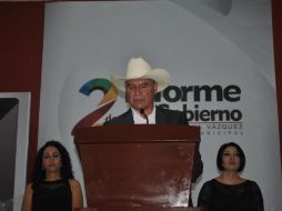 Emeterio Corona Vázquez rindió hoy su segundo informa de actividades. ESPECIAL /