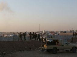Combatientes kurdos en Arbil. el mes pasado, soldados de esta nacionalidad colaboraron para liberar otra presa, la de Mosul. AP /