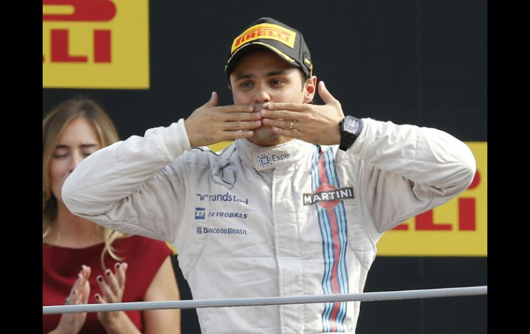 Felipe terminó en el tercer lugar en el Gran Premio de Italia. AP /