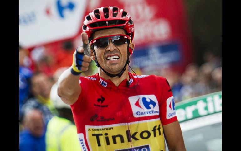 Contador llegó a la meta en solitario después de soltar al británico Froome en el último kilómetro. AFP /