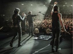 El 'show' de Caifanes transcurrió la noche del domingo como parte del festival Rock’N Exa. Foto: Twitter @CAIFANESMEX. ESPECIAL /