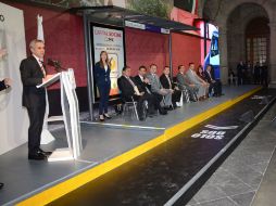 El funcionario inaugura el corredor de transporte público Tacubaya-La Valenciana. EL UNIVERSAL  Especial  /