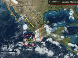 La zona de inestabilidad afectará al noroeste y occidente ocasionará precipitaciones fuertes a muy fuertes. YOUTUBE smnmexico ESPECIAL /