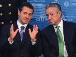 Peña Nieto (i) encabeza la presentación del programa de inversiones de Banamex EL UNIVERSAL  L. GODÍNEZ  /