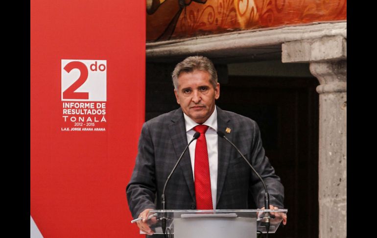 Jorge Arana rindió hoy su Segundo Informe de gobierno. EL INFORMADOR A. Hernández  /