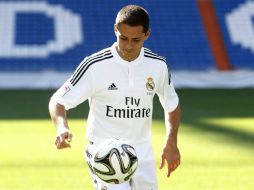 Se ha dicho que 'Chicharito' podría estrenarse en la cancha con el Real Madrid el próximo sábado. NTX ARCHIVO  /