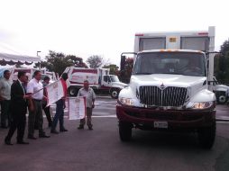 Héctor Robles Peiro indica que con este nuevo parque vehicular se llega a 200 camiones en total. EL INFORMADOR T. Villaseñor  /