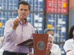 Peña Nieto inaugura la ampliación y modernización de muelles en el puerto de Lázaro Cárdenas. ESPECIAL  presidencia.gob.mx  /