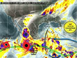 La mañana de este jueves se forma la depresión tropical 16-E en el Océano Pacifico. ESPECIAL smn.conagua.gob.mx  /