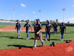 Imagen del entrenamiento de Charros en Lagos de Moreno. TWITTER @charrosbeisbol  /
