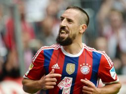 Al minuto 70 ingresa Franck Ribery; al 85 anota el segundo gol a favor del Bayern. EFE A. Gebert  /