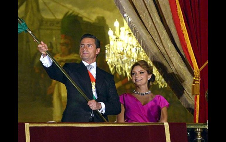 Rivera acompañó al presidente Enrique Peña Nieto en Palacio Nacional. EFE  /