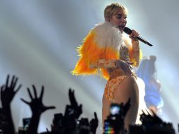 Miley inició su gira 'Bangerz Tour' en Monterrey, Nuevo León. EFE. M. Sierra  /