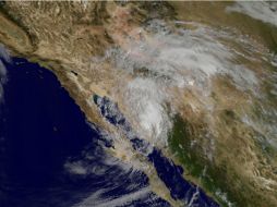 Imagen que proporciona la NADA de la tormenta tropical ''Odile'' ya en tierra. AFP  /