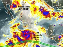 'Polo' se localiza aproximadamente a 265 kilómetros al oeste-suroeste de Zihuatanejo, Guerrero. TWITTER  @conagua_clima  /