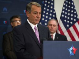 El presidente de la Cámara de Representantes, durante la sesión en que se decidió la enmienda a la medida presupuestaria. EFE S. Thew  /