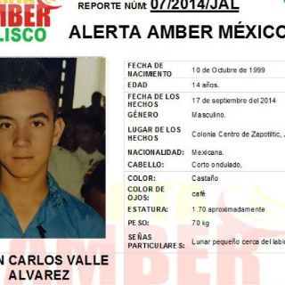 Activan Alerta Amber por adolescente desaparecido en Zapotiltic