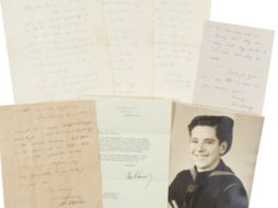 Familiares del marinero Harold Marney fueron los destinatarios originales de estas cuatro cartas. ESPECIAL  rrauction.com  /