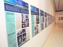 La muestra. En uno de los pasillos se exhiben documentos sobre arquitectura religiosa. EL INFORMADOR E. Flores  /