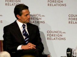 Enrique Peña Nieto participa en una reunión con el Council on Foreign Relations. ESPECIAL / presidencia.gob.mx