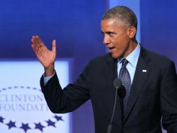 Barack Obama pronuncia un discurso durante la Clinton Global Initiative, organizada por Bill Clinton. AFP / J. Countess