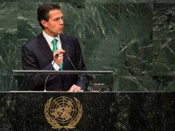 El Presidente Enrique Peña Nieto anunció la participación de México en las Operaciones para el Mantenimiento de la Paz (OMP). AFP / A. Burton