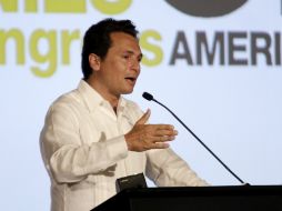 Emilio Lozoya inauguró el Congreso Mundial de Empresas Petroleras Nacionales. NTX / F. Gálvez