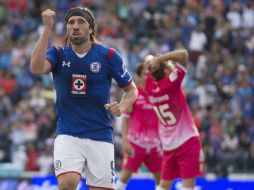 Mariano Pavone festeja el único tanto anotado en el encuentro. MEXSPORT / O. Martínez