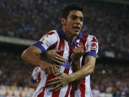 Raúl ya anotó su primer gol en la Liga Española con los Rojiblancos. AP / A. Kudacki