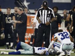 Morris Claiborne chocó contra el mariscal de campo de Santos Drew Brees, lo que le ocasionó la lesión. AP / B. Wade