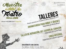 Además de las funciones, la muestra ofrece una serie de conferencias, mesas de diálogo y talleres. TWITTER / @CulturaJalisco