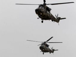 Helicópteros sobrevuelan el lugar del conflicto tras finalizar el operativo. EFE / ARCHIVO