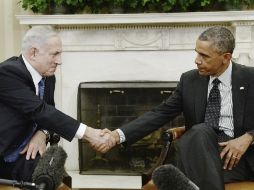 Es el primer encuentro entre ambos mandatarios desde que inició la ofensiva en Gaza. EFE / O. Douliery