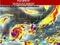 Se localiza a 445 kilómetros al suroeste de Cabo San Lucas, y a 75  kilómetros de Isla Socorro, Colima. ESPECIAL / smn.conagua.gob.mx