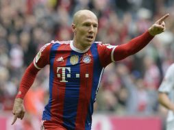 Arjen Robben, autor de dos de los cuatro goles que dan el triunfo al Bayern sobre el Hannover. AFP / C. Stache