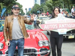 El actor Mauricio Islas encabeza la tarde de este domingo el desfile organizado por History Channel. NTX / ESPECIAL