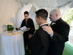 Diecinueve de los 50 estados de Estados Unidos, además de la capital, ya habían reconocido las bodas gay. AFP / R. Beck