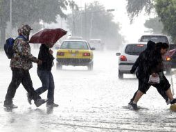 Durante una fuerte lluvia se debe evitar cruzar calles con corrientes crecidas y no acercarse a los árboles, ni cables de electricidad. EFE / ARCHIVO