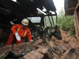 Autoridades continúan con la remoción de escombros. AP /
