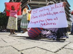 Los indígenas paralizaron las avenidas principales del Centro Histórico. EL INFORMADOR / F. Atilano