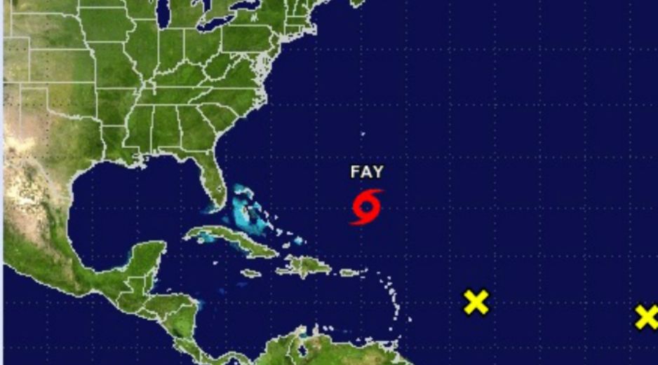 De acuerdo con meteorólogos, Fay virará el sábado hacia el norte y aumentará su velocidad. ESPECIAL / nhc.noaa.gov
