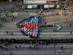 En vista de que el gobierno chino canceló las negociaciones, el movimiento prodemocrático se niega a dejar las calles. AFP / E. Jones