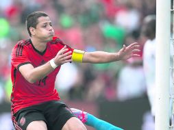 Javier 'Chicharito' Hernández remató cuatro veces, sólo dos de ellas al arco, una fuera y otra que fue rechazada. MEXSPORT / O. Aguilar