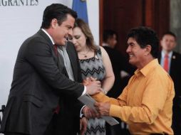 Aristóteles Sandoval en la entrega de los apoyos. TWITTER / @AristotelesSD