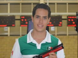 Mario ganó la prueba de 10 metros de pistola de aire, aunque no gana medalla, gana un lugar para los JP 2015. TWITTER / @CodeJalisco.