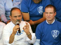 Anaya (d) es presidente nacional del Partido desde que Gustavo Madero pidió licencia hace unas semanas. EL INFORMADOR / ARCHIVO