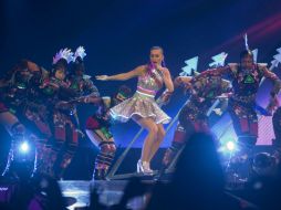 Katy dio un concierto lleno de baile y color a sus fans mexicanos. AFP / J. Aguilar